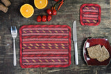 Set of 2 Placemats & Coasters - Fire