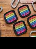 Set of 4 Coasters - Rainbow