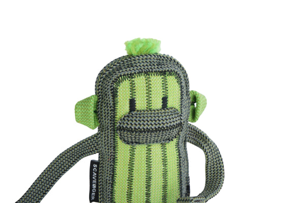 Handmade Climbing Rope Green Monkey Bag Charm - Eco-Friendly & Unique