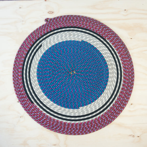 Circular Double Spiral Rope Rug 88cm