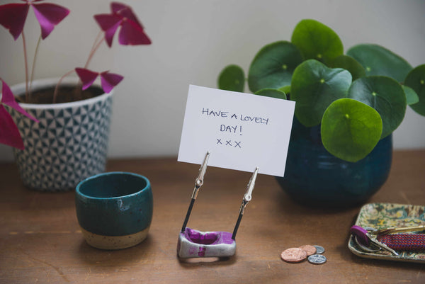 Belay Photo & Memo Holder - Purple