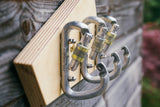 Carabiner Coat Hooks X 3 Hooks (Offset Base)